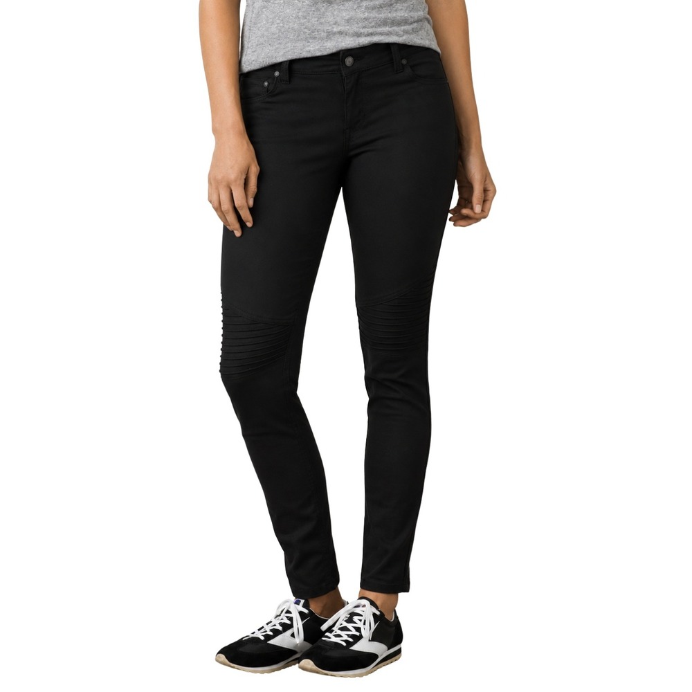 Prana Pants Womens 14 Black Brenna Moto Slim Hiking Outdoor Performance Nylon